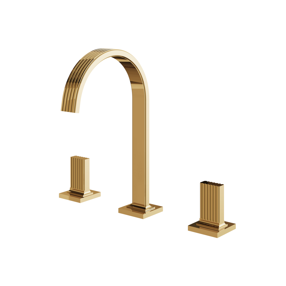 Aquabrass Tosca Widespread Lavatory Faucet 34716PB in polished gold