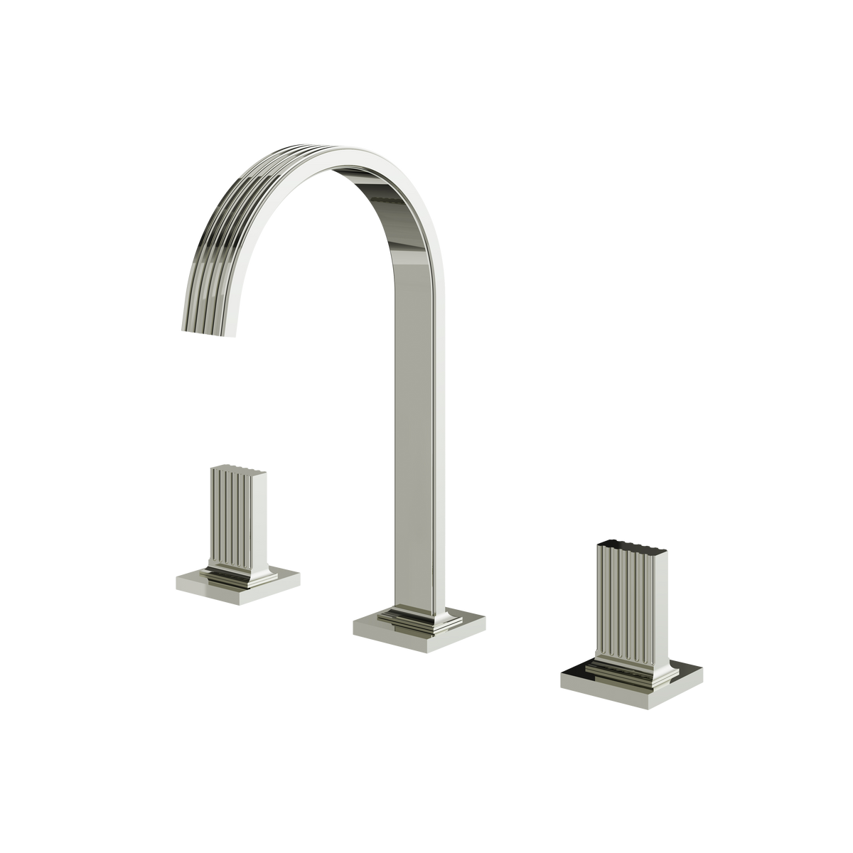 Aquabrass Tosca Widespread Lavatory Faucet 34716PB in polished nickel