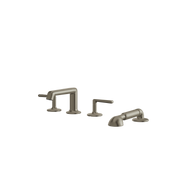 Aquabrass Forum 4-PIECE Deckmount Tub Filler with Handshower and 2 Mixers 42018 in brushed black chrome