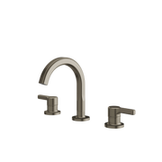 Aquabrass Ariston Short Widespread Lavatory Faucet 47010 in brushed black chrome