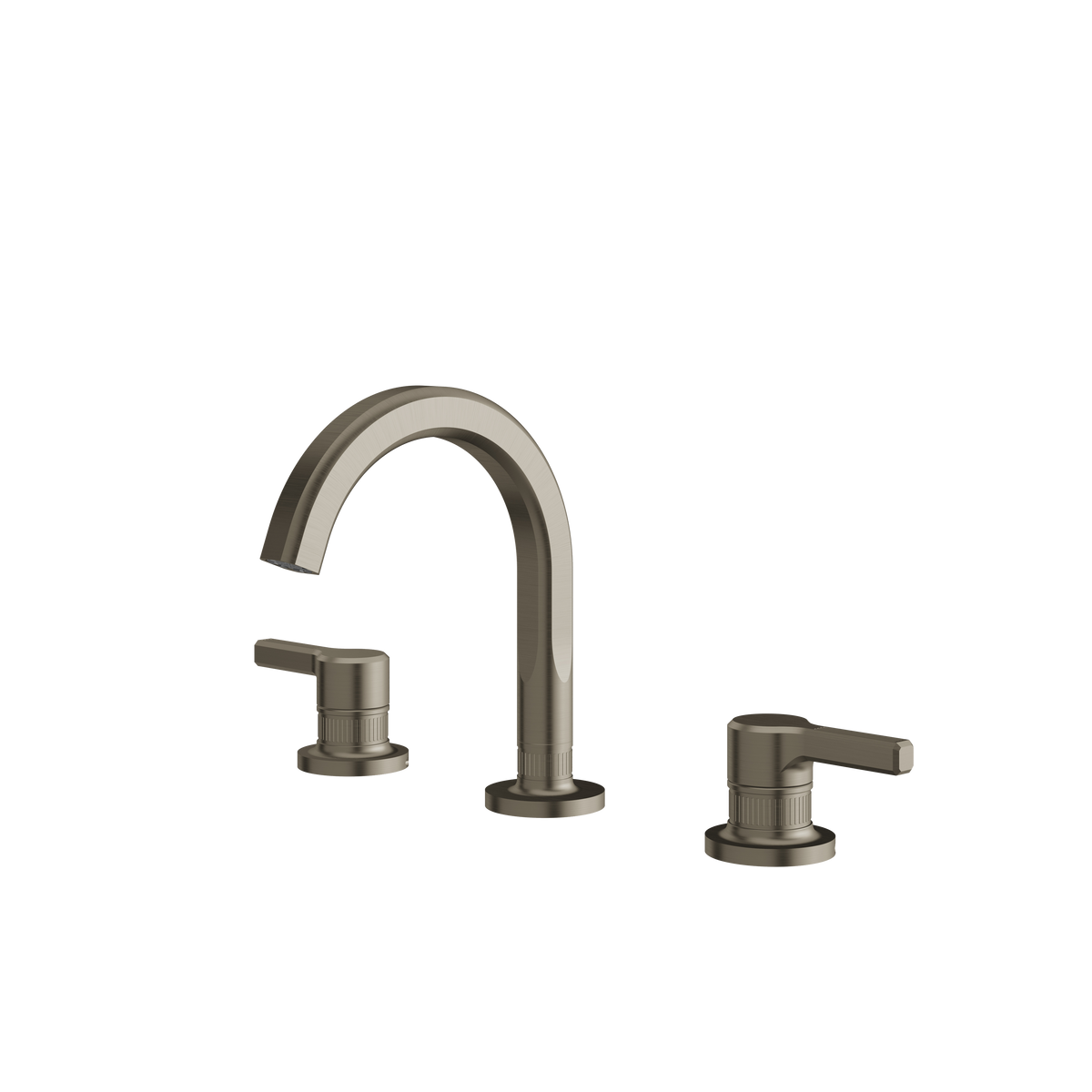 Aquabrass Ariston Short Widespread Lavatory Faucet 47010 in brushed black chrome