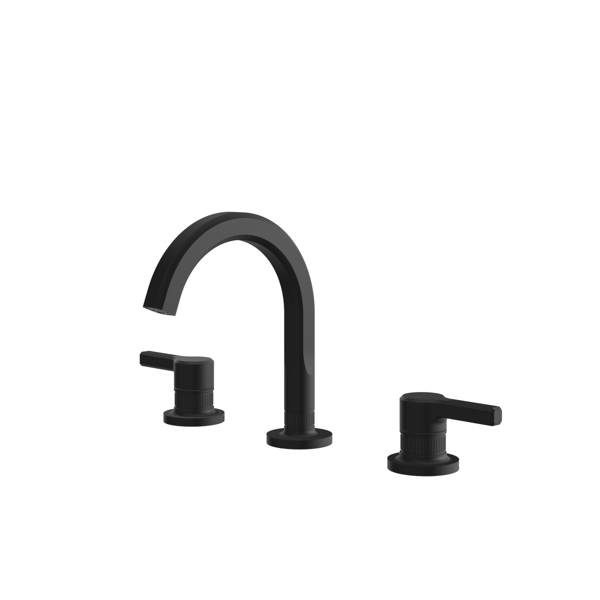 Aquabrass Ariston Short Widespread Lavatory Faucet 47010 in black