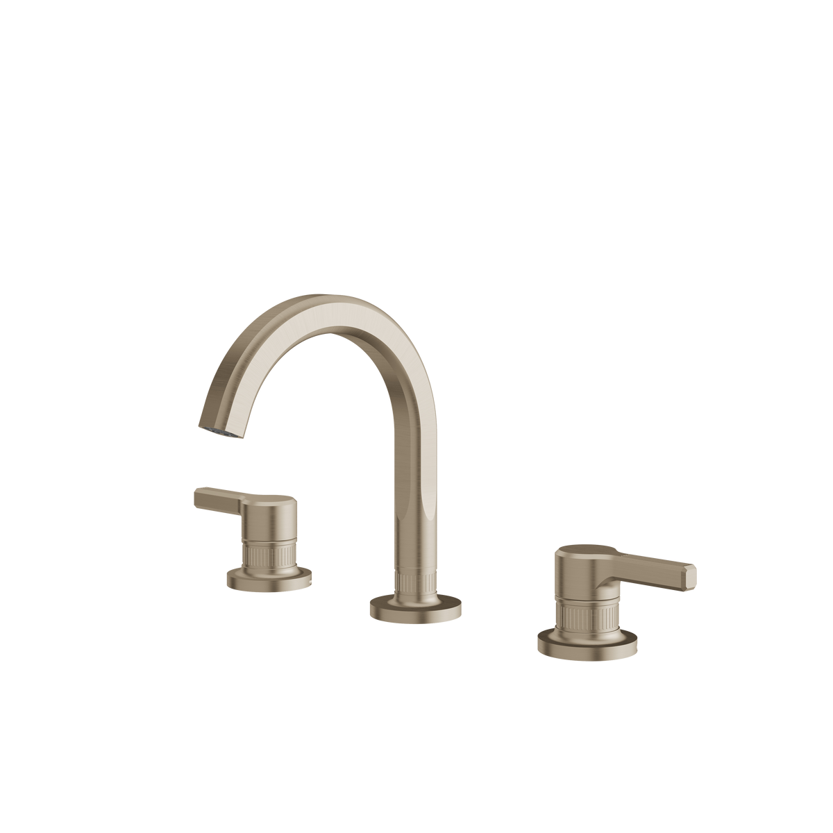 Aquabrass Ariston Short Widespread Lavatory Faucet 47010 in brushed nickel