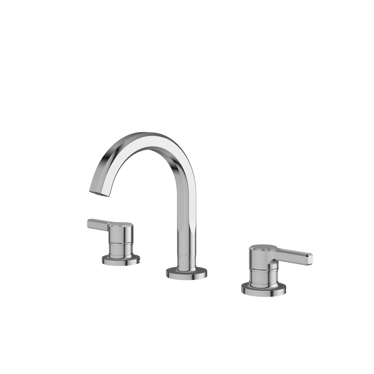 Aquabrass Ariston Short Widespread Lavatory Faucet 47010 in polished chrome