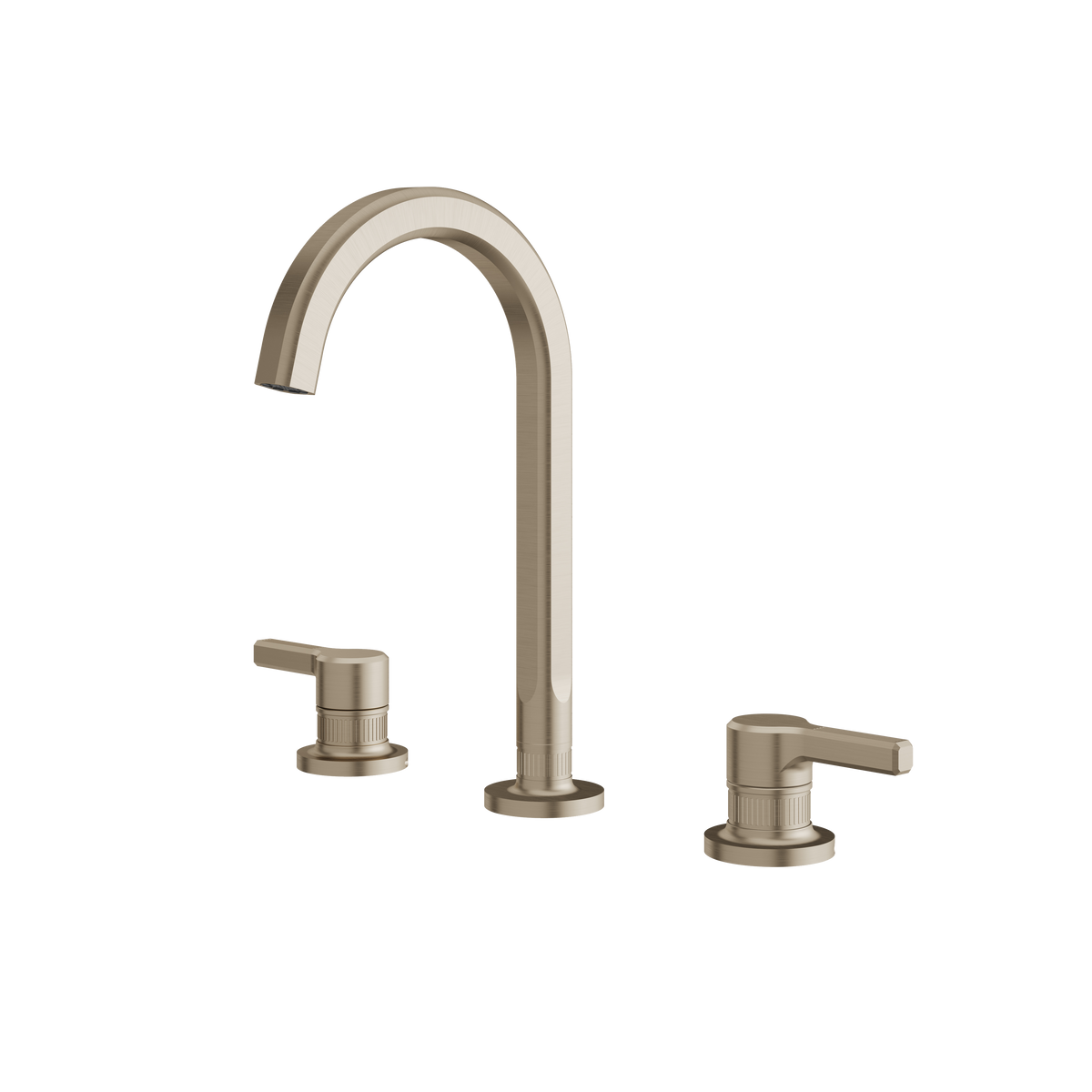 Aquabrass Ariston Widespread Lavatory Faucet 47016 in brushed nickel