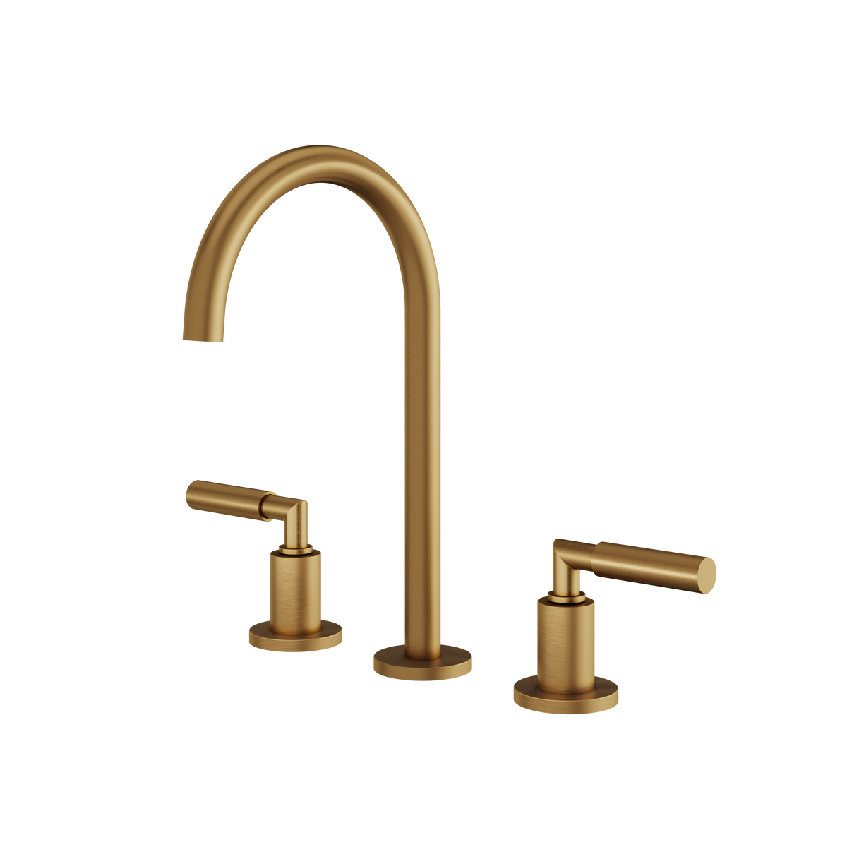 Aquabrass Aria Widespread Lavatory Faucet 48016 in brushed gold