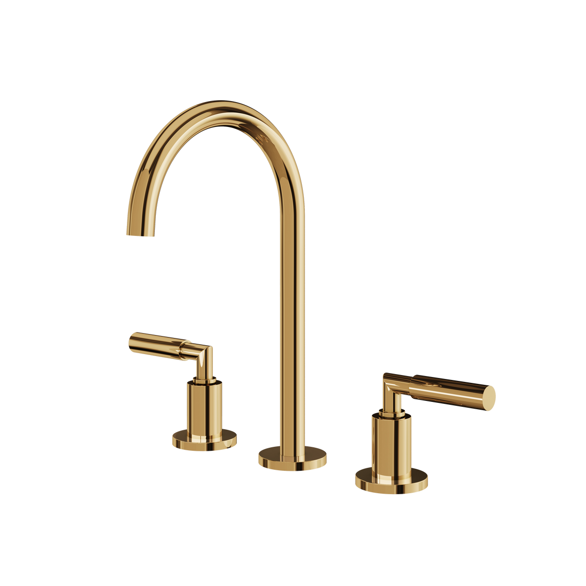 Aquabrass Aria Widespread Lavatory Faucet 48016 in polished gold