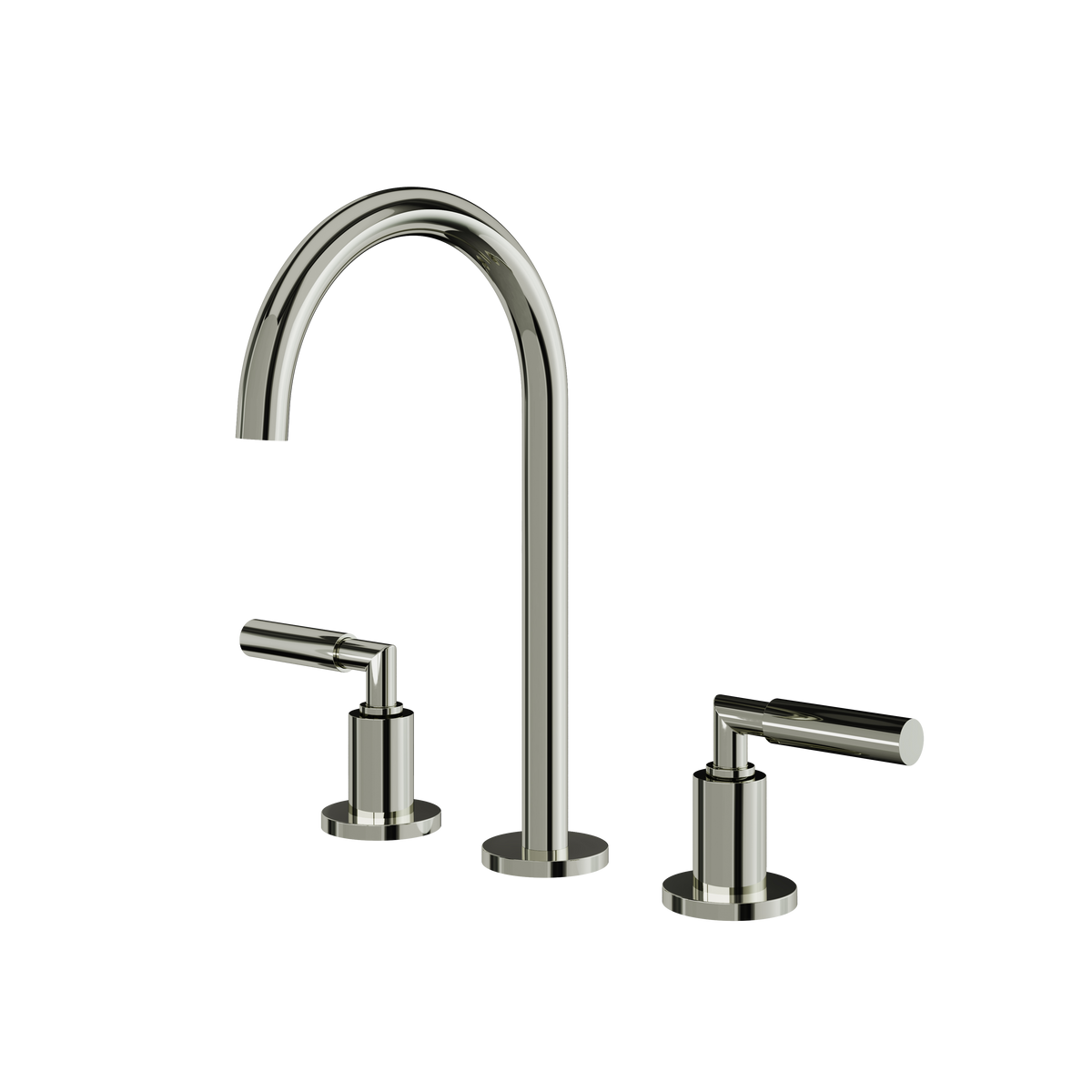 Aquabrass Aria Widespread Lavatory Faucet 48016 in polished nickel