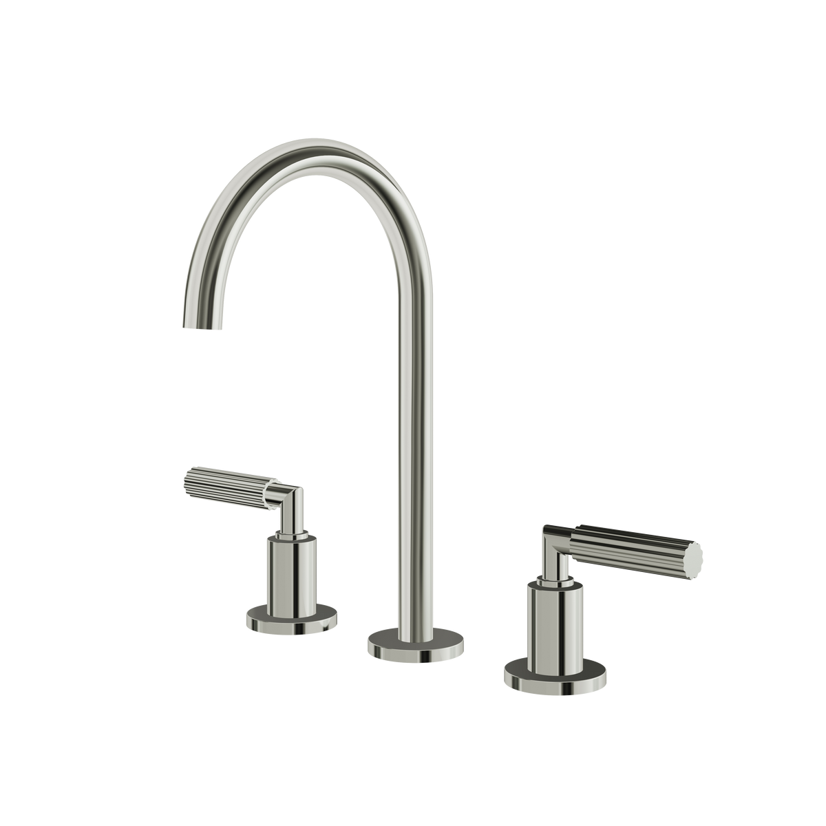 Aquabrass Montecarlo Widespread Lavatory Faucet 50016 in polished nickel
