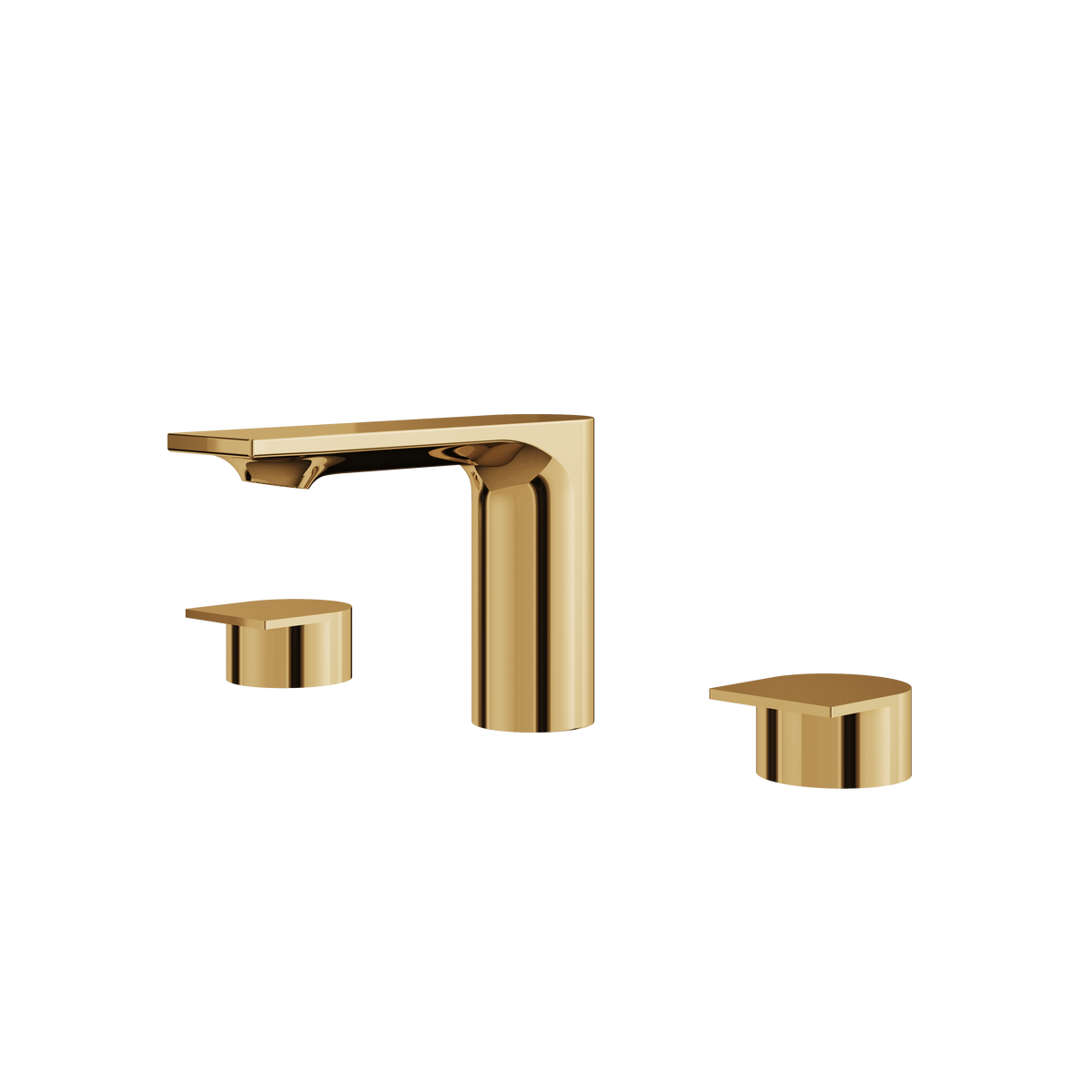 Aquabrass Alpha Widespread Lavatory Faucet 92016 in polished gold