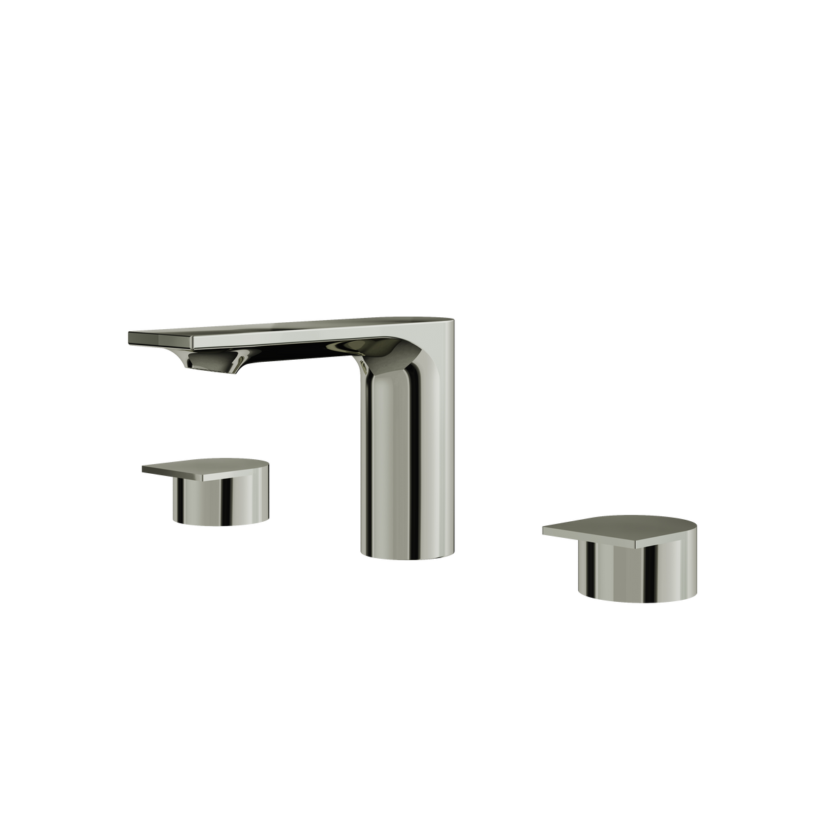 Aquabrass Alpha Widespread Lavatory Faucet 92016 in polished nickel