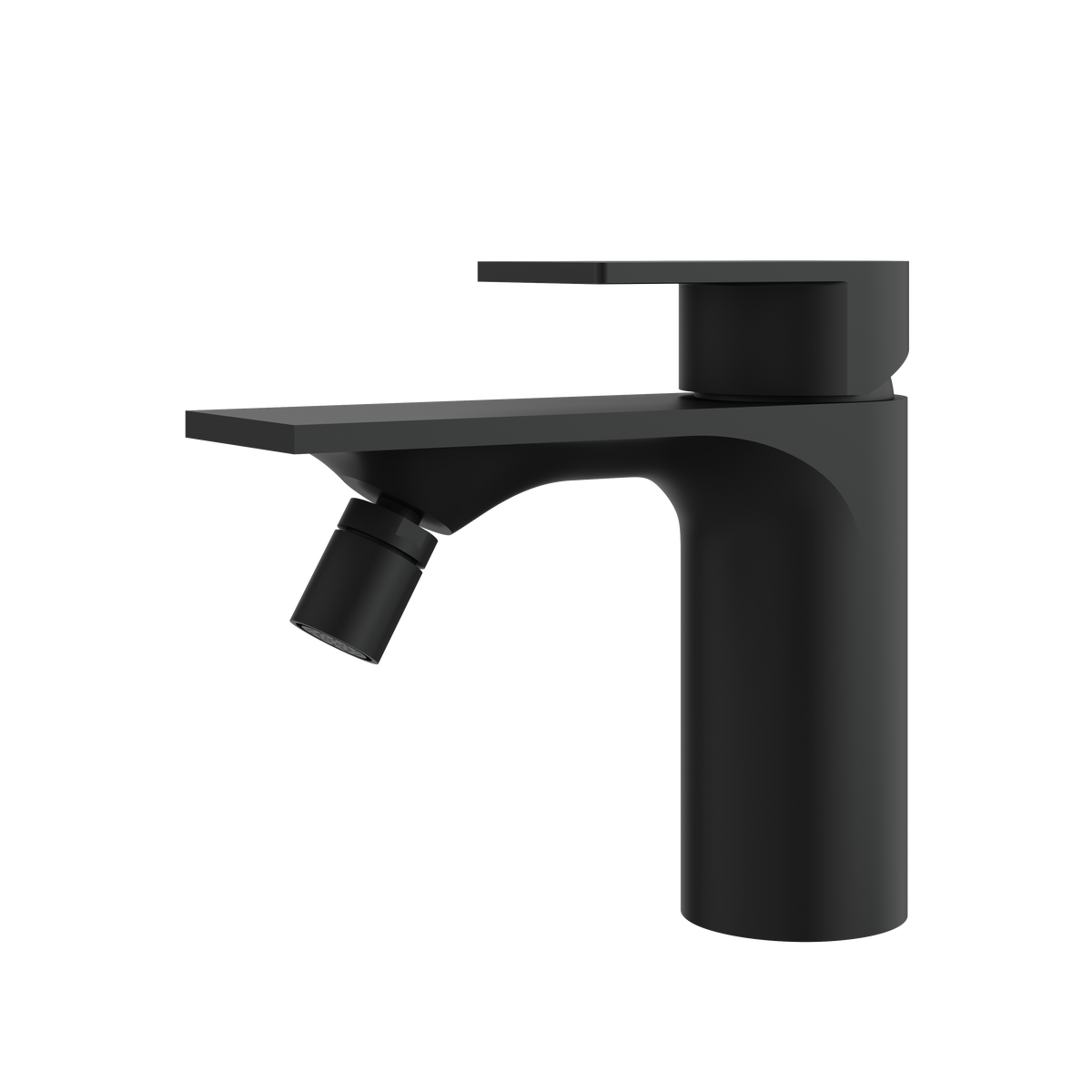 Aquabrass Alpha Single-hole Bidet with Swivel Spray 92024 in black