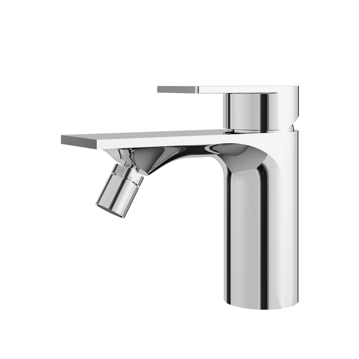 Aquabrass Alpha Single-hole Bidet with Swivel Spray 92024 in polished chrome