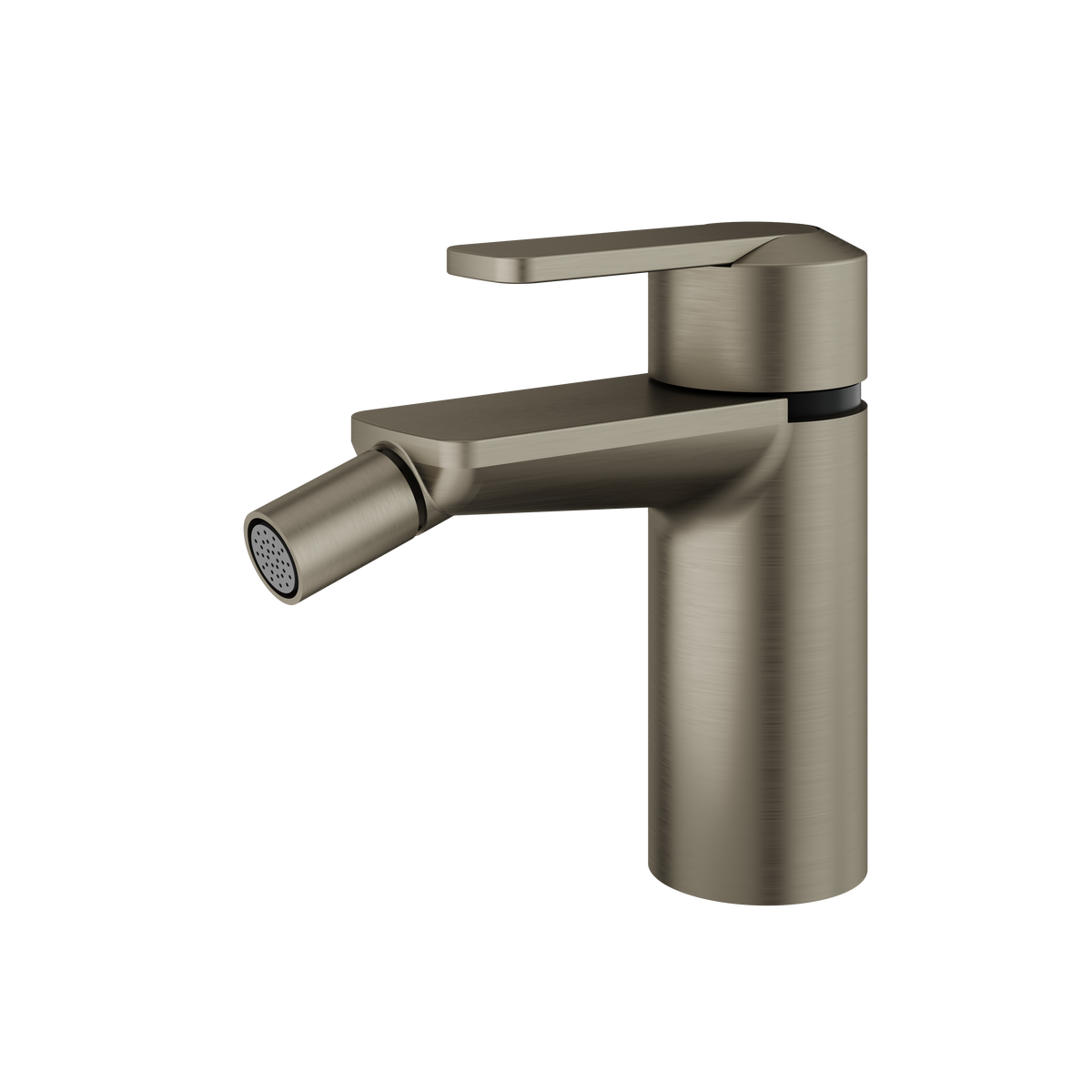Aquabrass c67 Single-hole Bidet with Swivel Spray C6724 in brushed black chrome