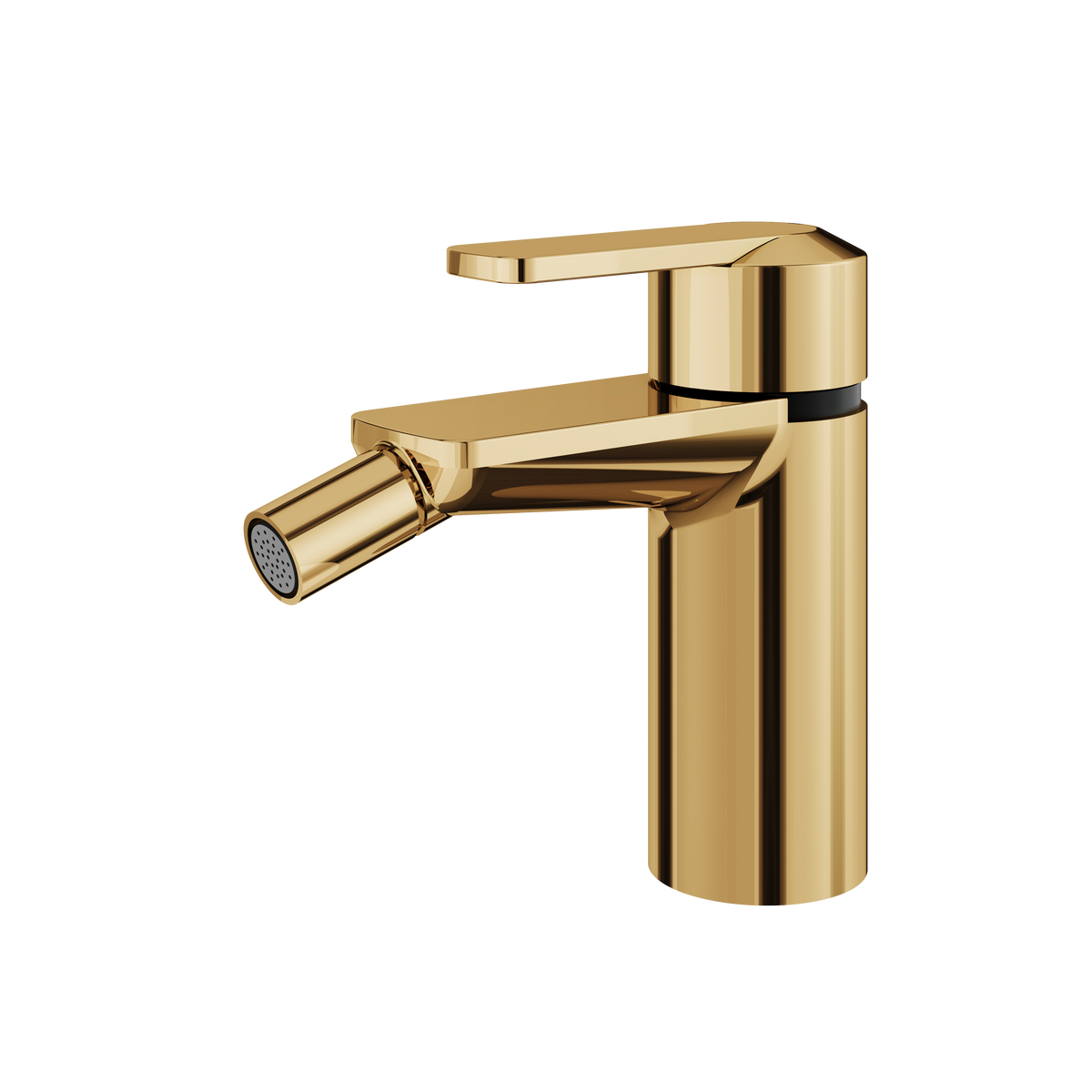 Aquabrass c67 Single-hole Bidet with Swivel Spray C6724 in polished gold