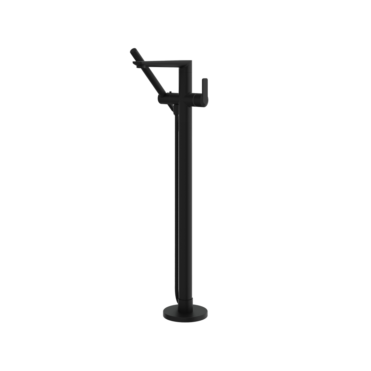 Aquabrass c67 Floormount Tub Filler with Handshower C6785 in black