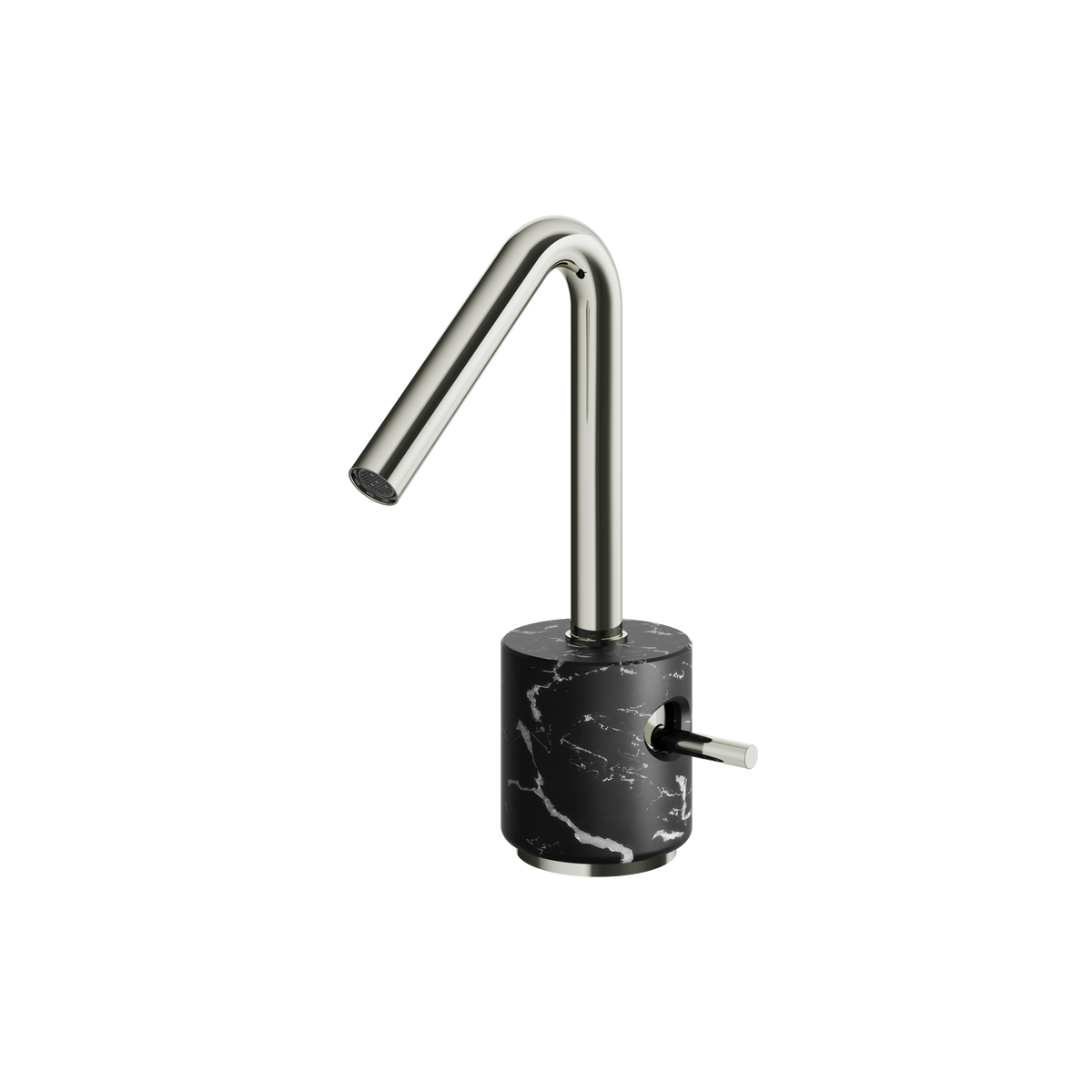 Aquabrass Marmo Single-hole Lavatory Faucet CL14NM in black marquina polished nickel