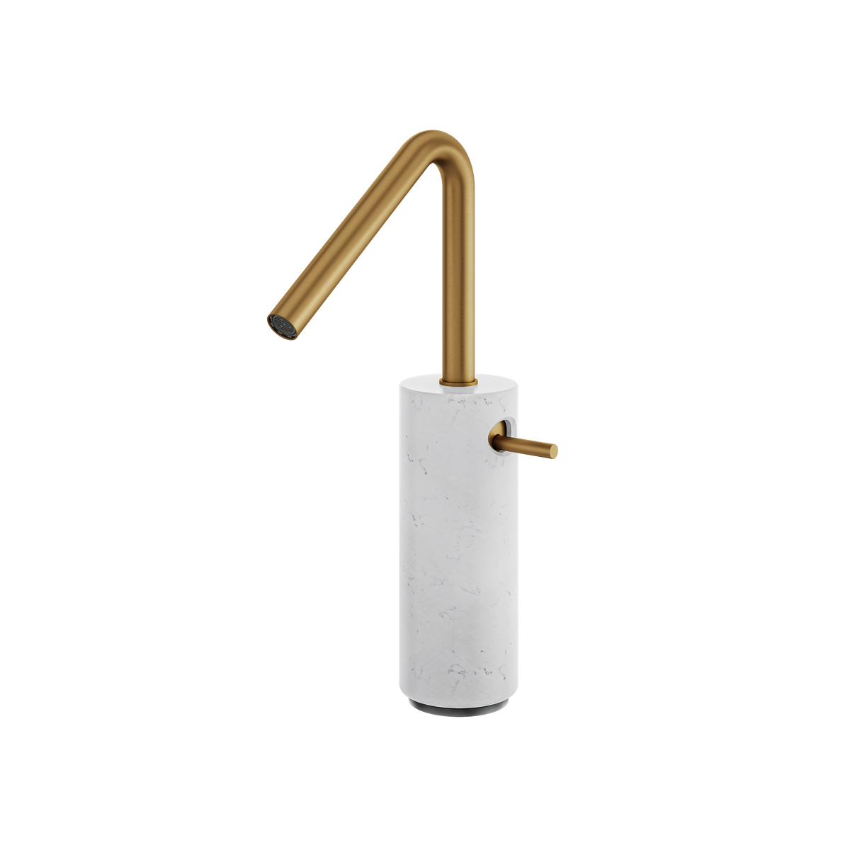 Aquabrass Marmo Tall Single-hole Lavatory Faucet CL20BC in white carrara brushed gold