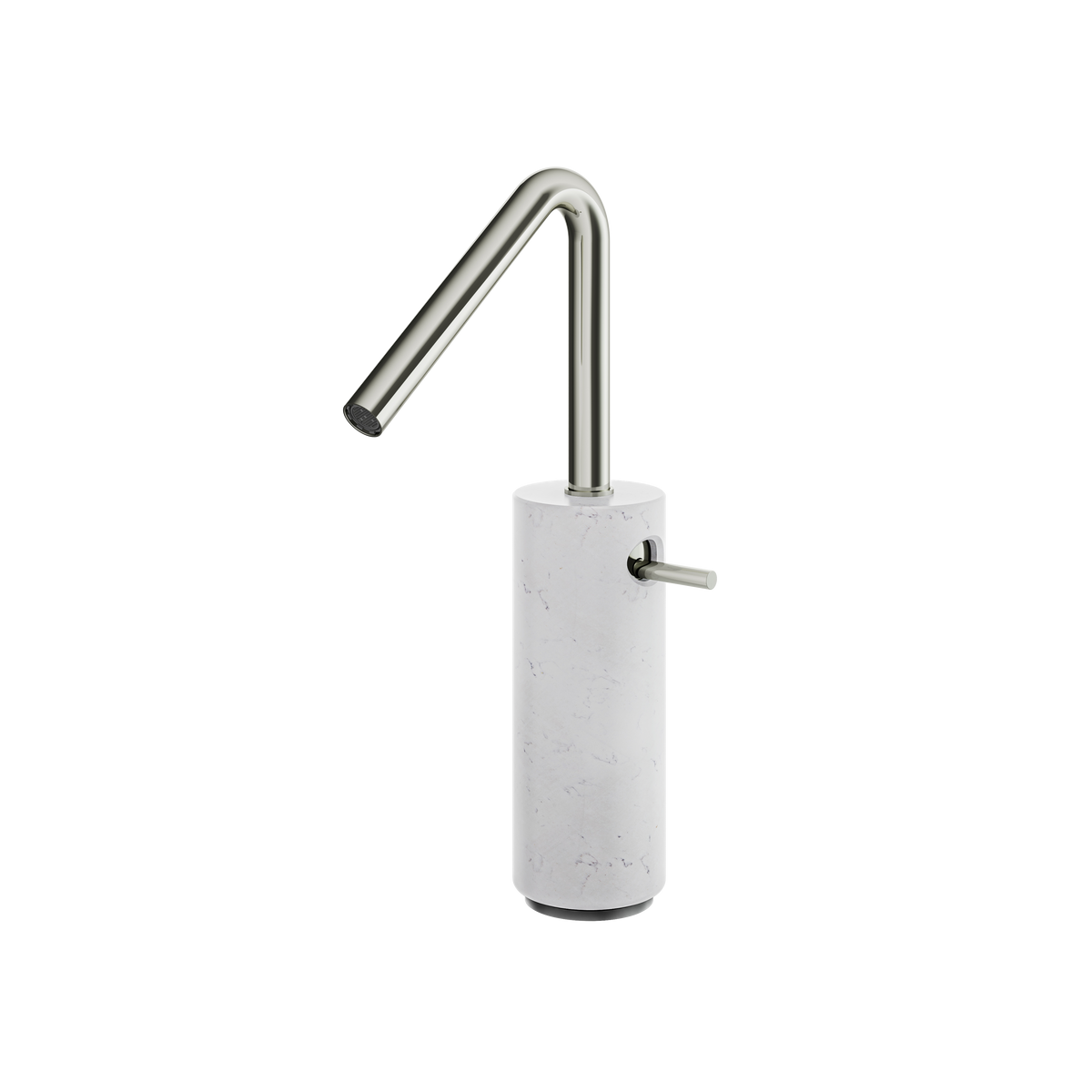 Aquabrass Marmo Tall Single-hole Lavatory Faucet CL20BC in white carrara polished nickel