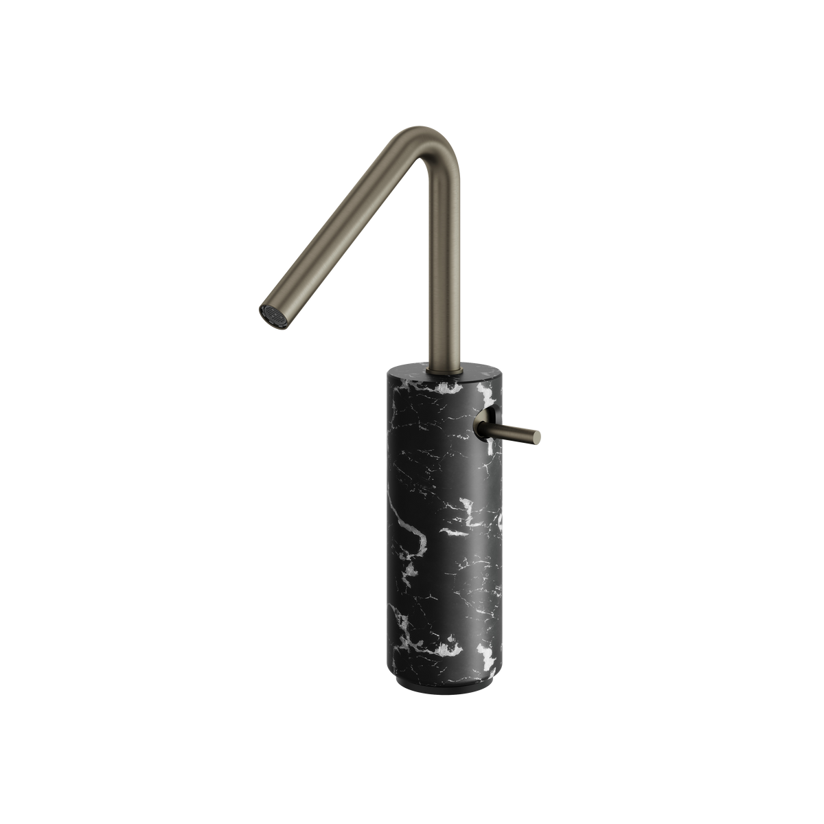 Aquabrass Marmo Tall Single-hole Lavatory Faucet CL20NM in black marquina brushed black chrome
