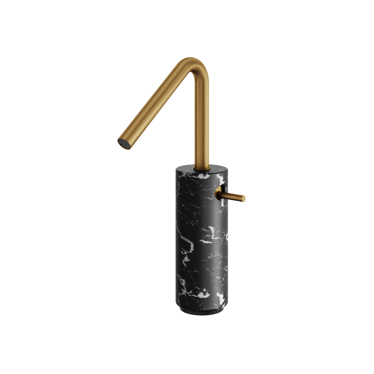 Aquabrass Marmo Tall Single-hole Lavatory Faucet CL20NM in black marquina brushed gold