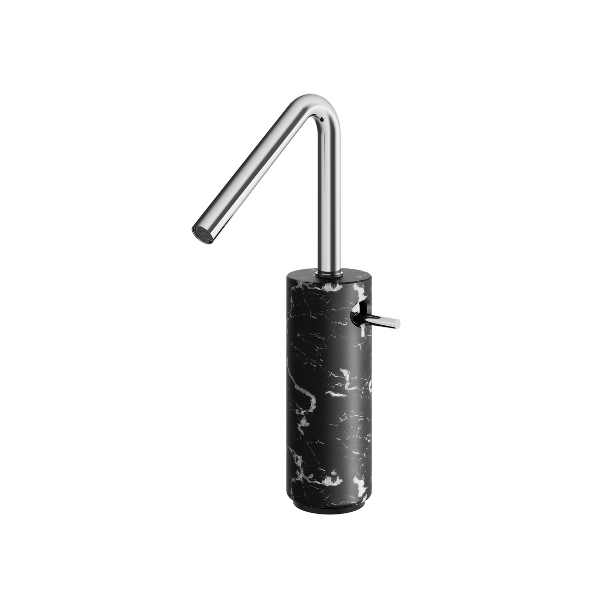 Aquabrass Marmo Tall Single-hole Lavatory Faucet CL20NM in black marquina polished chrome