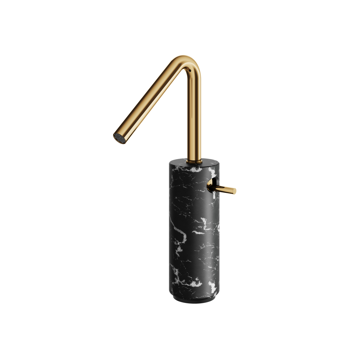 Aquabrass Marmo Tall Single-hole Lavatory Faucet CL20NM in black marquina polished gold