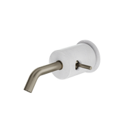 Aquabrass Marmo Wallmount Lavatory Faucet CL28BC in white carrara brushed black chrome