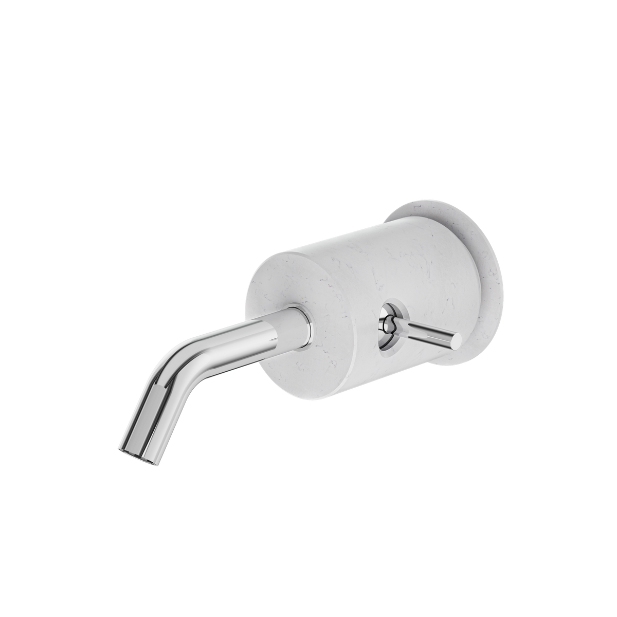 Aquabrass Marmo Wallmount Lavatory Faucet CL28BC in white carrara polished chrome