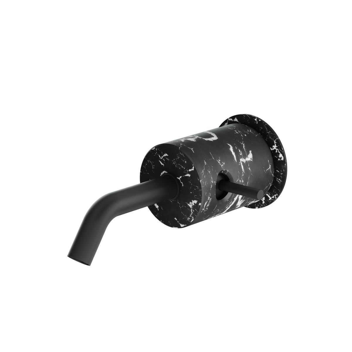 Aquabrass Marmo Wallmount Lavatory Faucet CL28NM in black marquina black