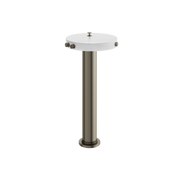 Aquabrass Marmo Floormount Tub Filler with Hidden Handshower CL85BC in white carrara brushed black chrome