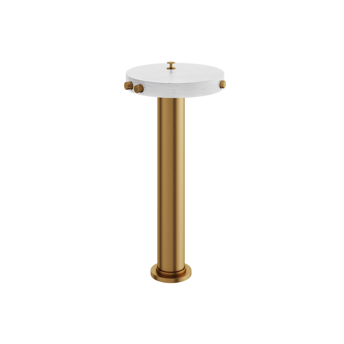 Aquabrass Marmo Floormount Tub Filler with Hidden Handshower CL85BC in white carrara brushed gold