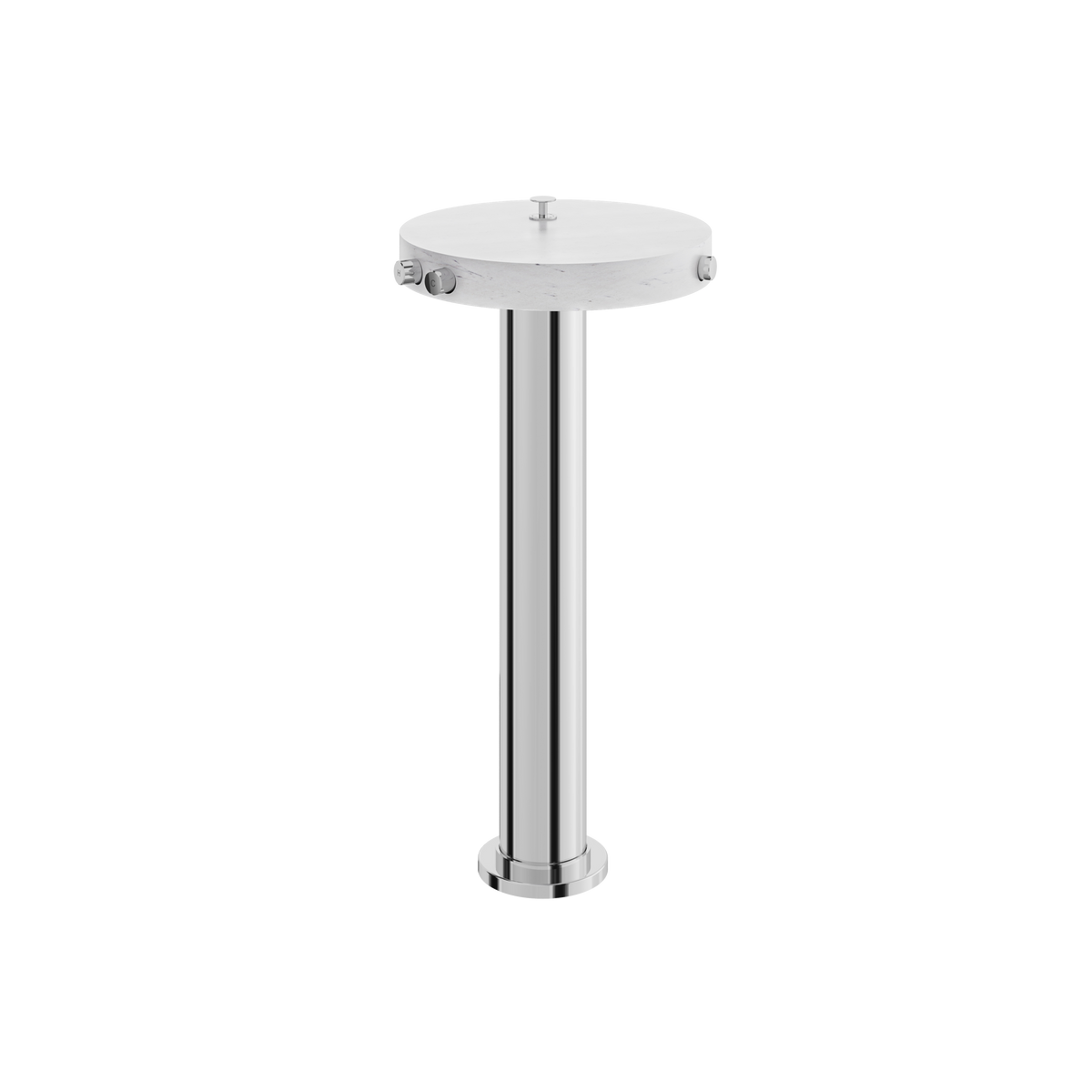 Aquabrass Marmo Floormount Tub Filler with Hidden Handshower CL85BC in white carrara polished chrome