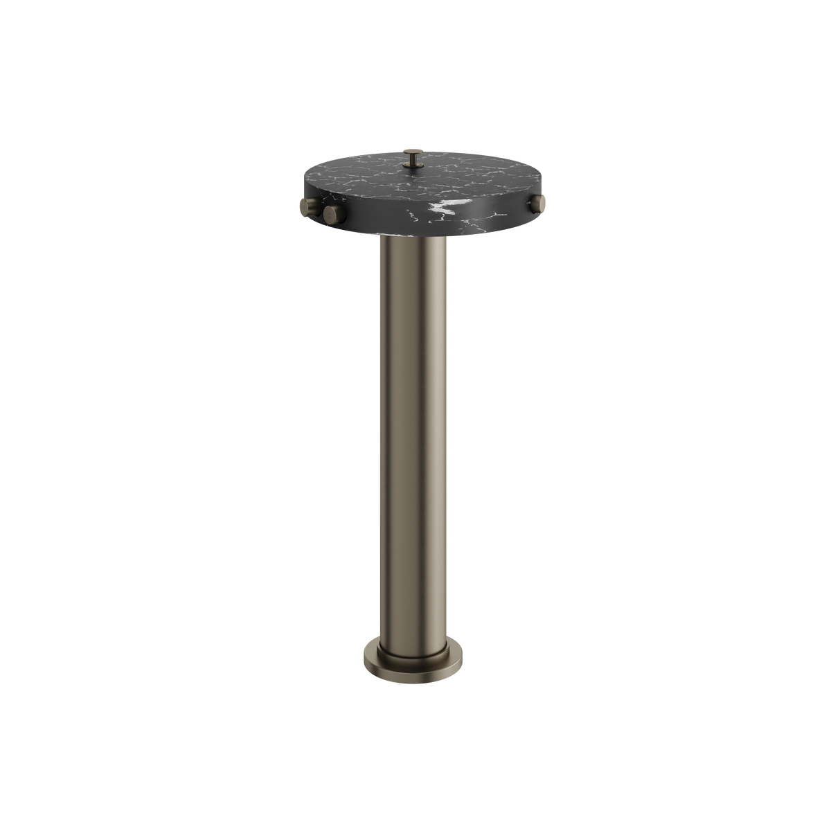 Aquabrass Marmo Floormount Tub Filler with Hidden Handshower CL85NM in black marquina brushed black chrome