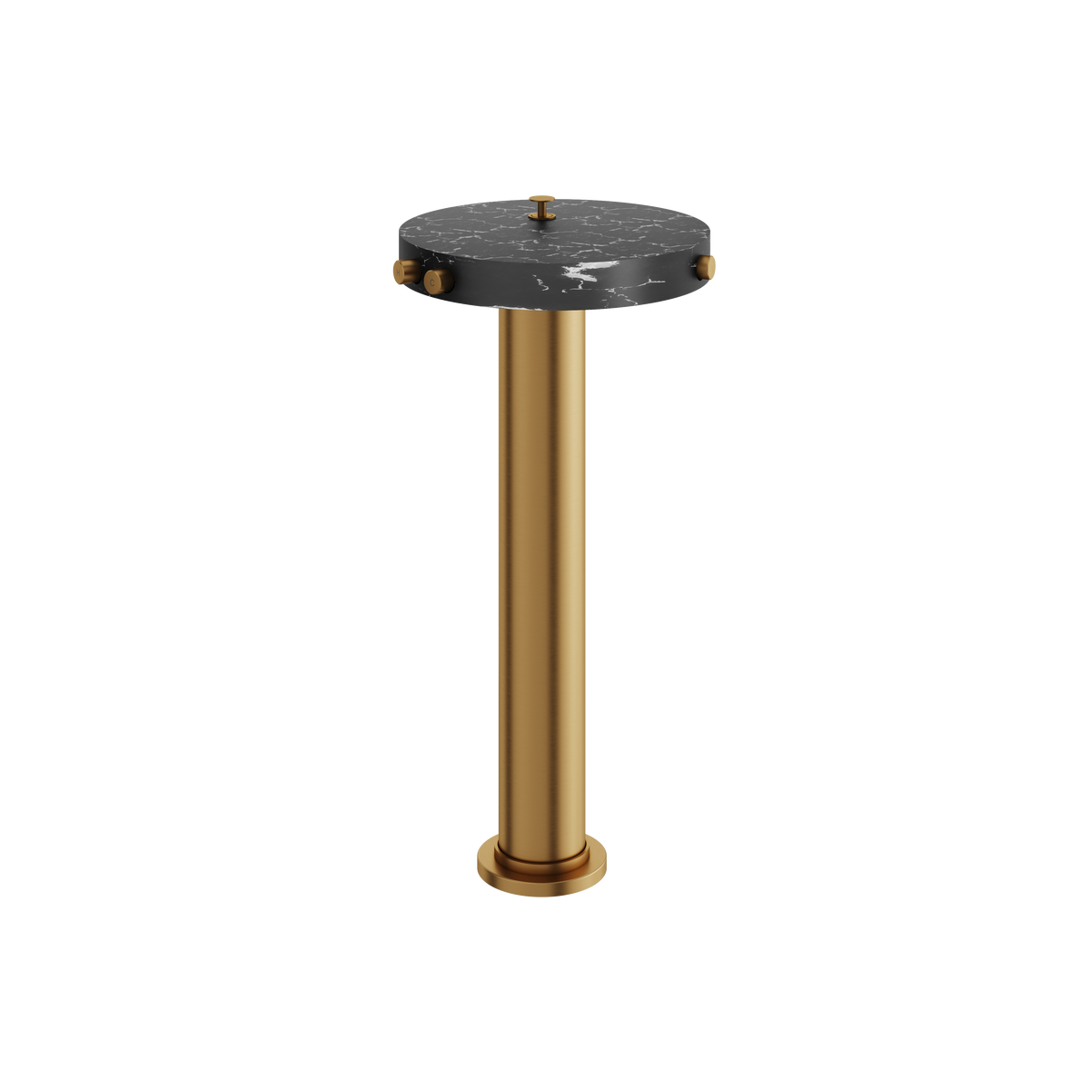 Aquabrass Marmo Floormount Tub Filler with Hidden Handshower CL85NM in black marquina brushed gold