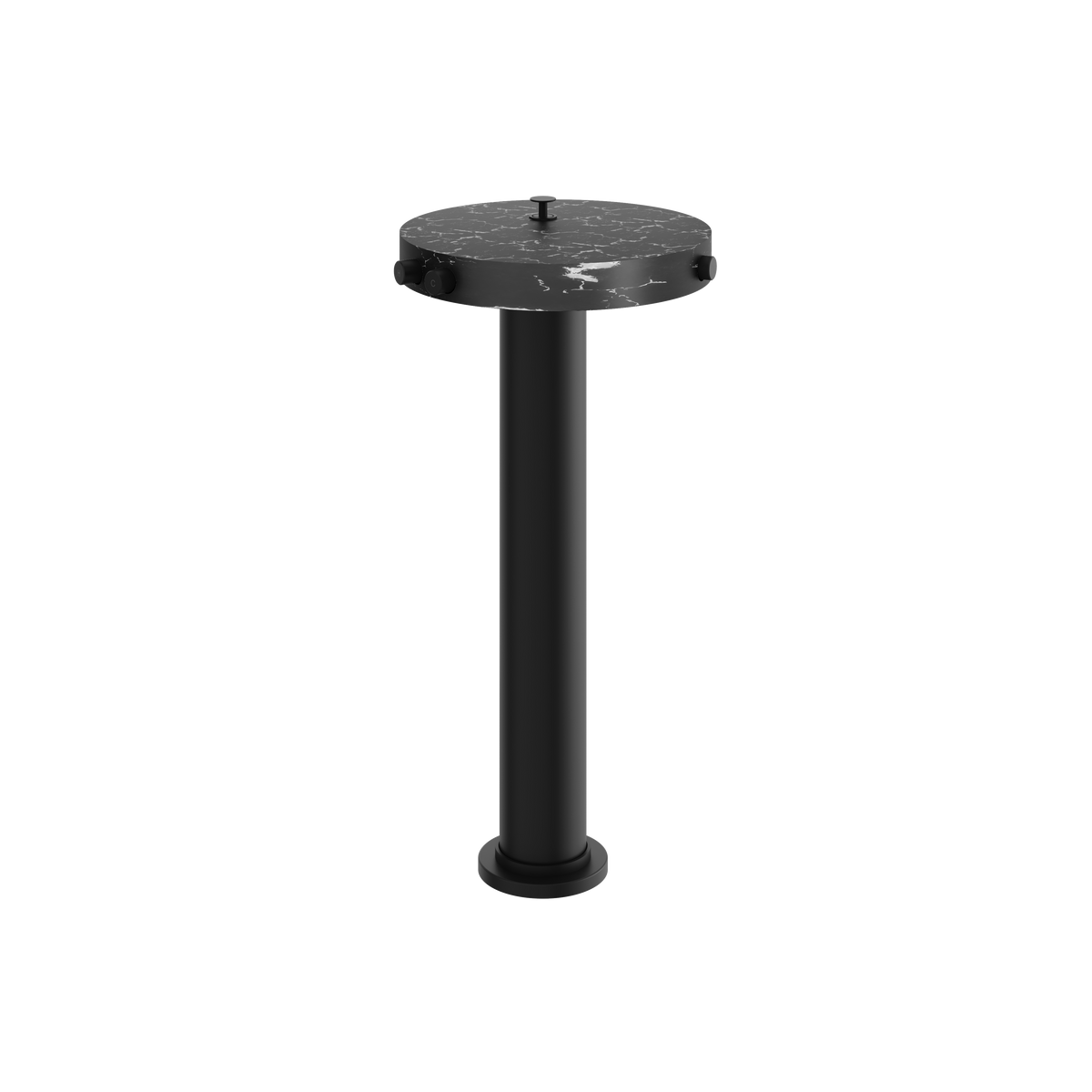 Aquabrass Marmo Floormount Tub Filler with Hidden Handshower CL85NM in black marquina black