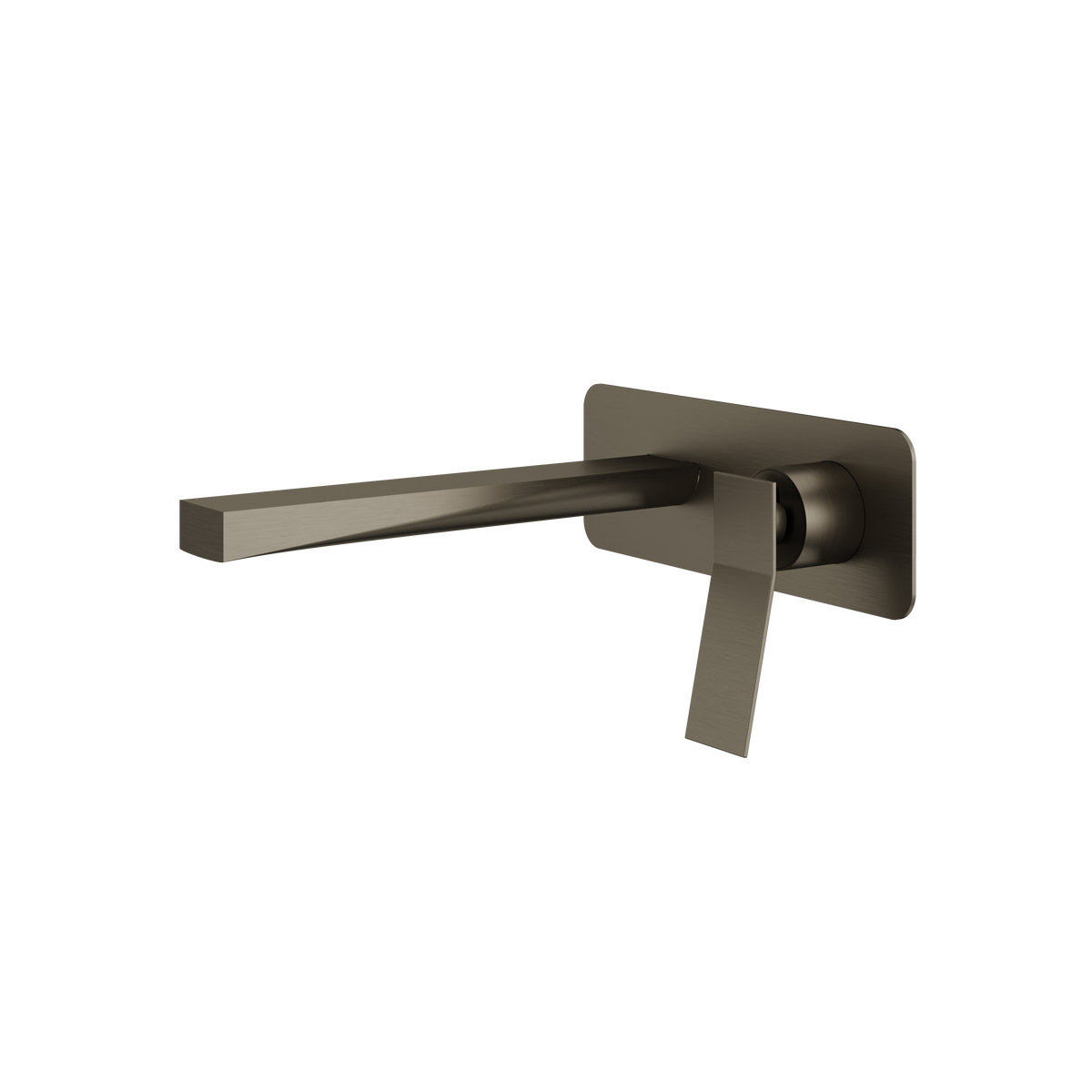 Aquabrass Chicane Wallmount Lavatory Faucet 19N29 in brushed black chrome