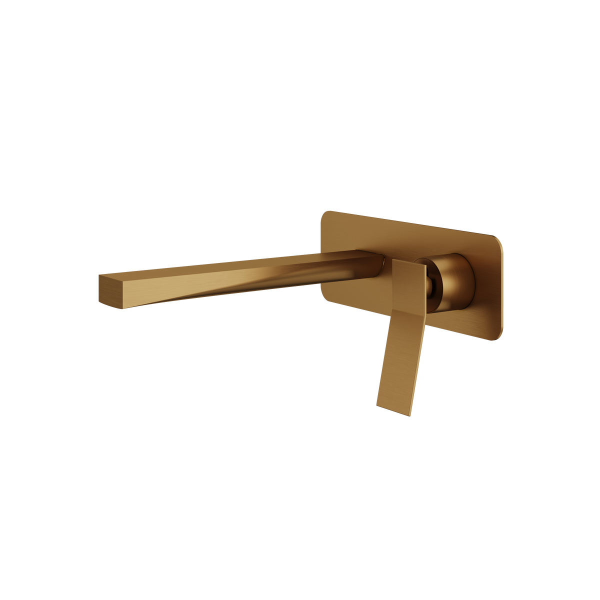 Aquabrass Chicane Wallmount Lavatory Faucet 19N29 in brushed gold