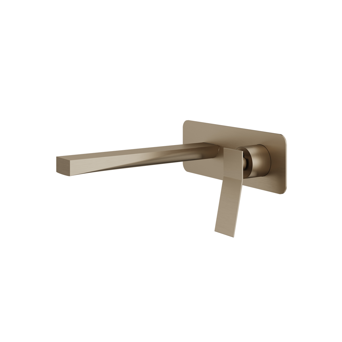 Aquabrass Chicane Wallmount Lavatory Faucet 19N29 in brushed nickel