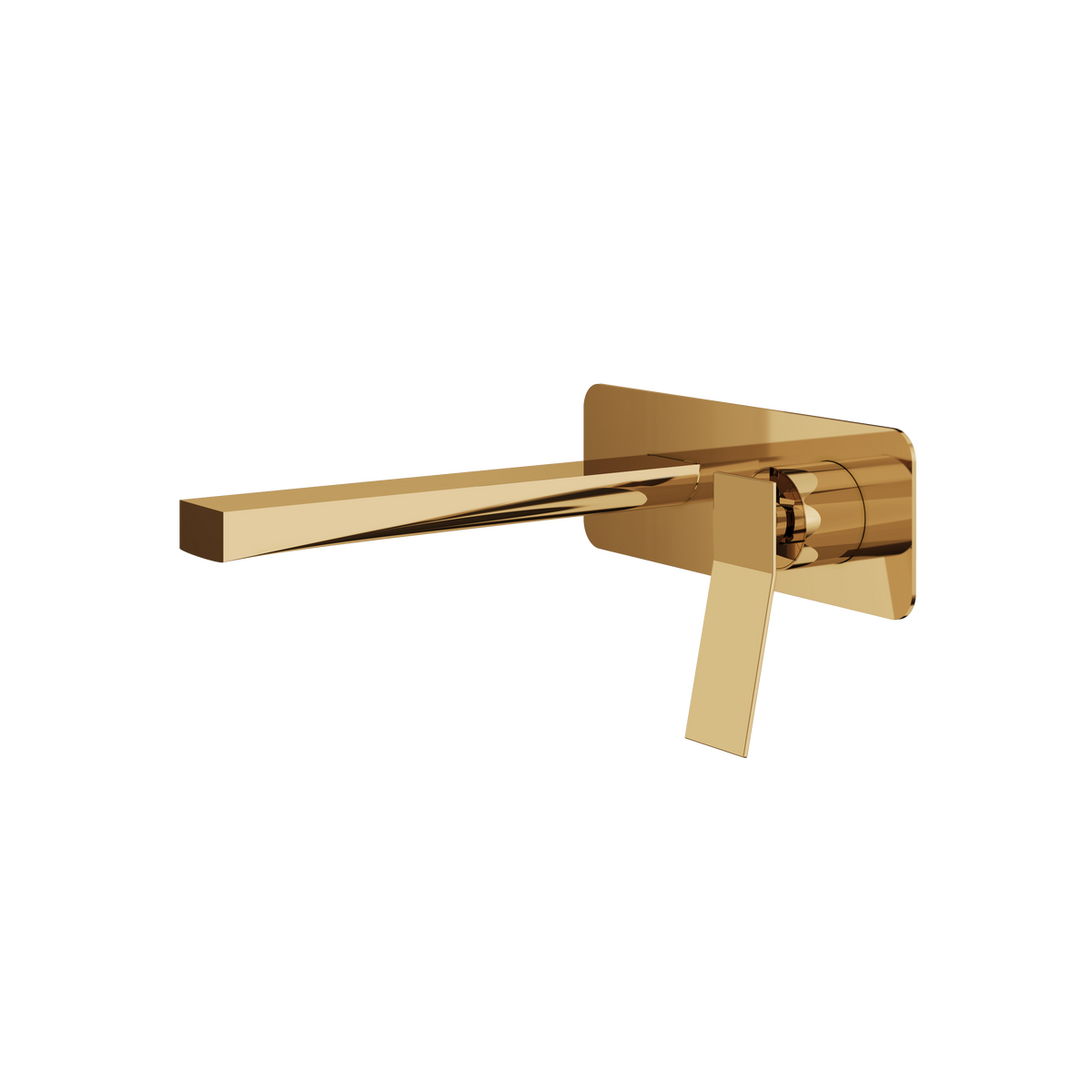 Aquabrass Chicane Wallmount Lavatory Faucet 19N29 in polished gold