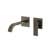 Aquabrass Tosca Wallmount Lavatory Faucet 34028 in brushed black chrome