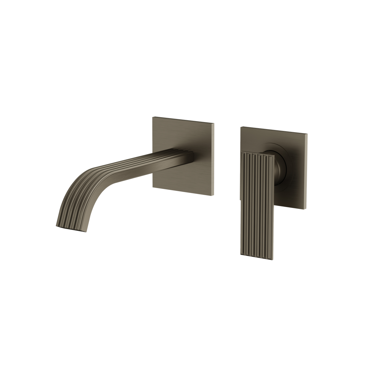 Aquabrass Tosca Wallmount Lavatory Faucet 34028 in brushed black chrome