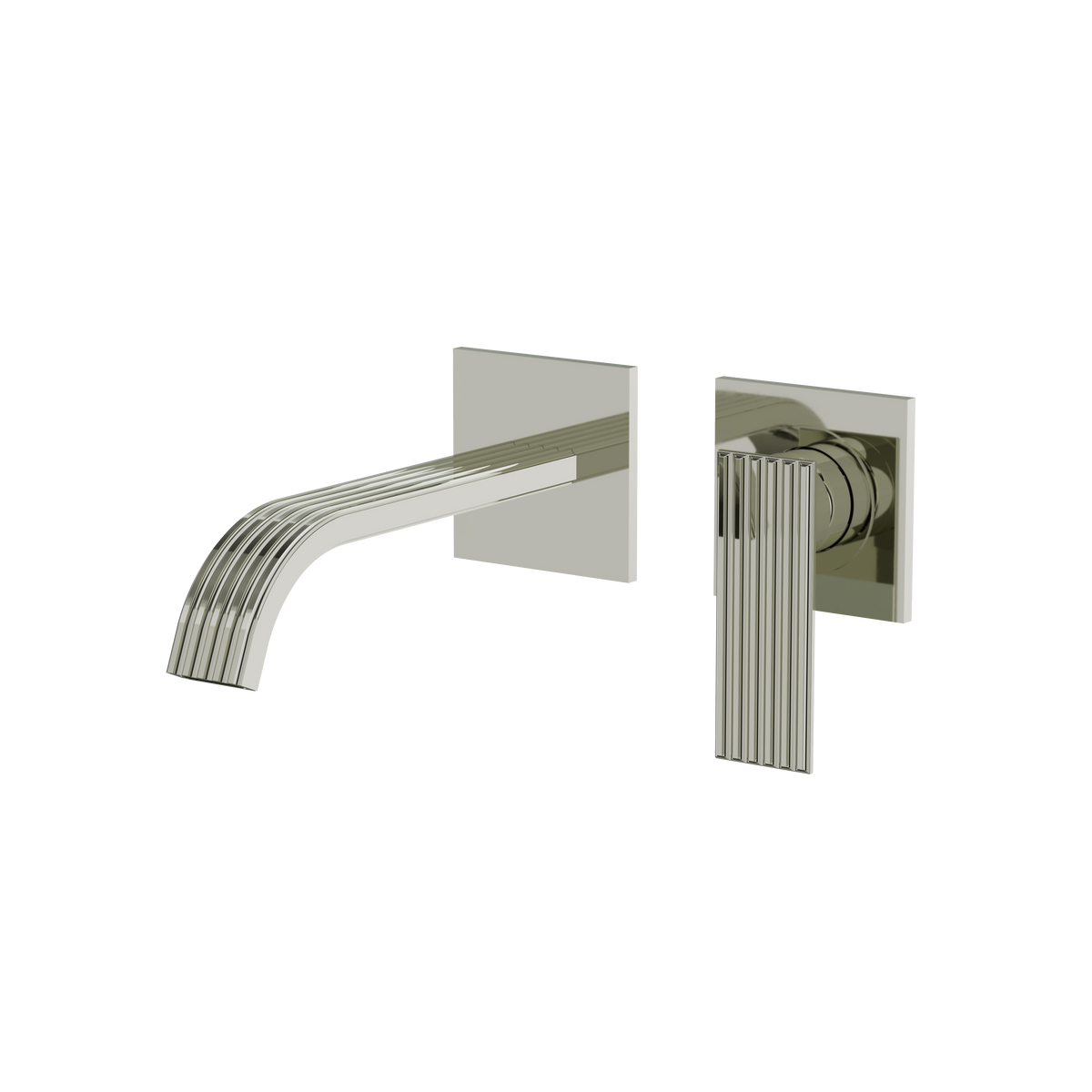 Aquabrass Tosca Wallmount Lavatory Faucet 34028 in polished nickel