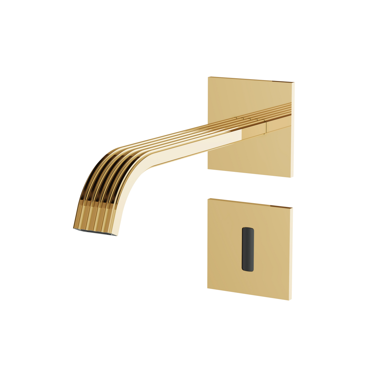 Aquabrass Tosca Wallmount Lavatory Faucet – Touchless 34068 in polished gold
