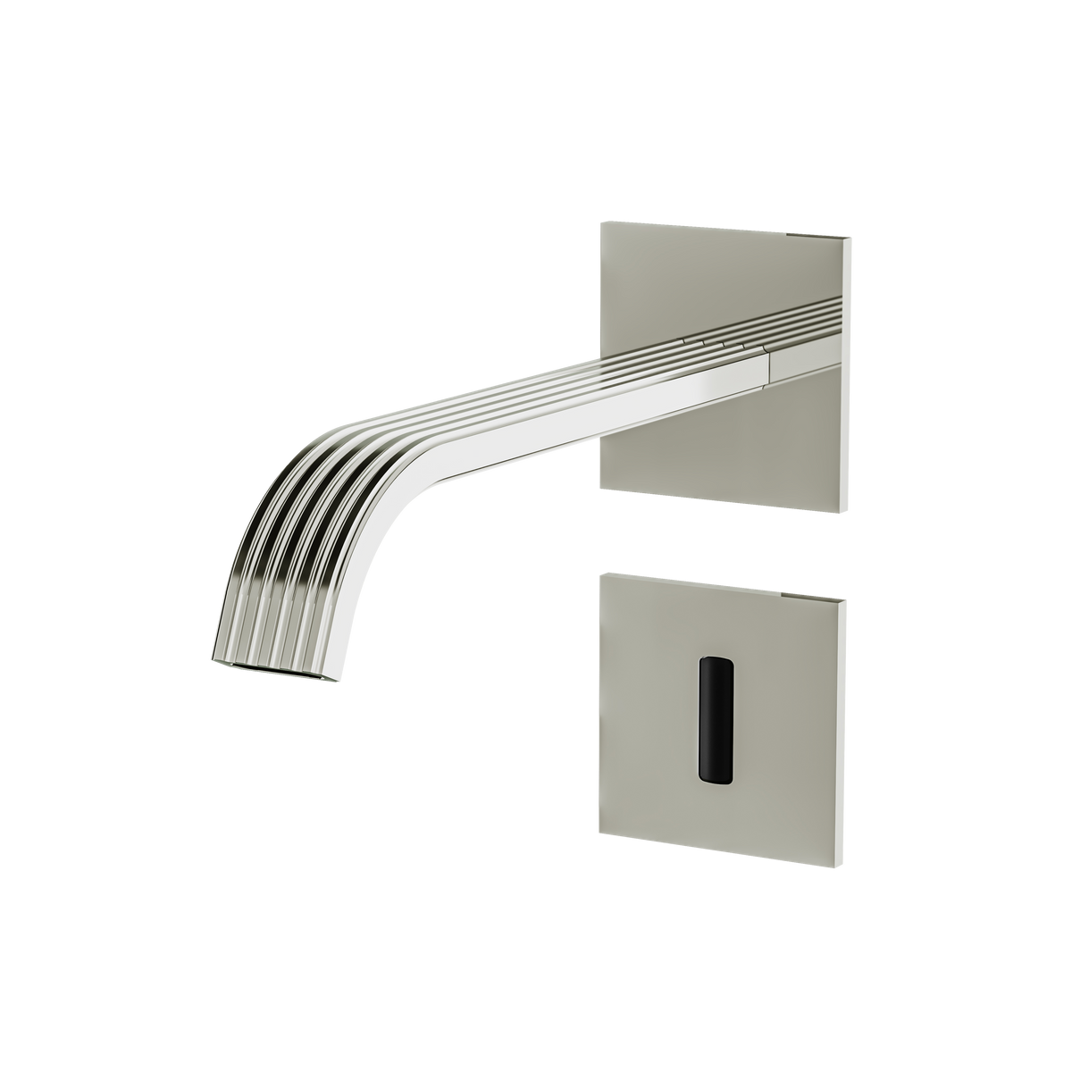 Aquabrass Tosca Wallmount Lavatory Faucet – Touchless 34068 in polished nickel