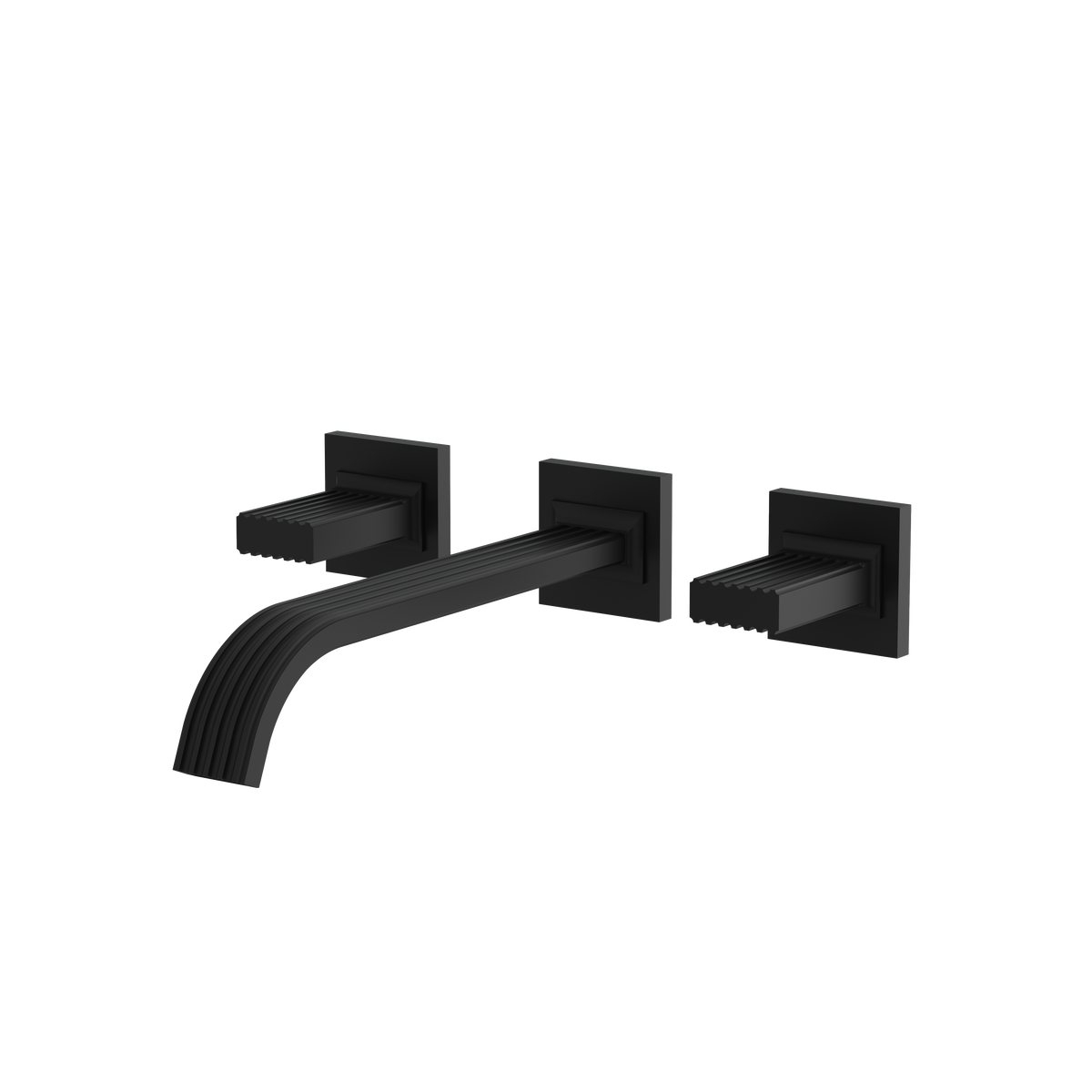 Aquabrass Tosca Wallmount 8″ C.c. Lavatory Faucet 34729PB in black