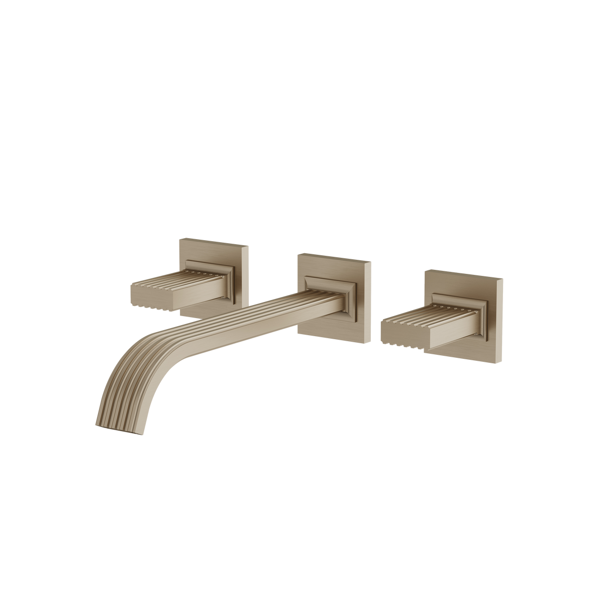 Aquabrass Tosca Wallmount 8″ C.c. Lavatory Faucet 34729PB in brushed nickel