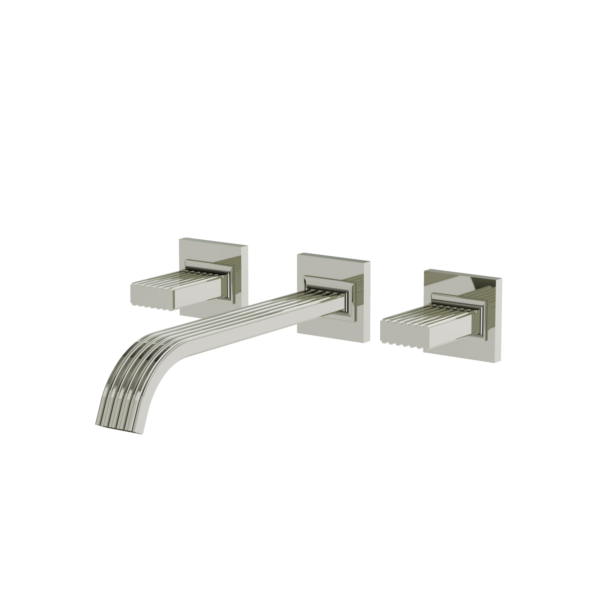 Aquabrass Tosca Wallmount 8″ C.c. Lavatory Faucet 34729PB in polished nickel
