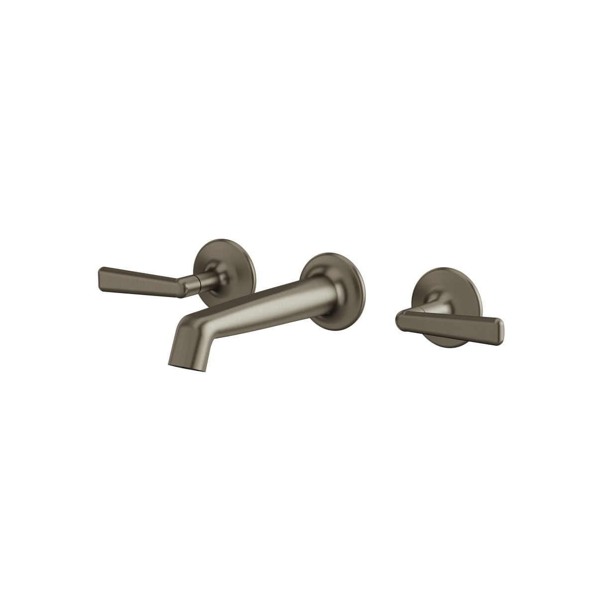 Aquabrass Forum Wallmount Lavatory Faucet 42029 in brushed black chrome