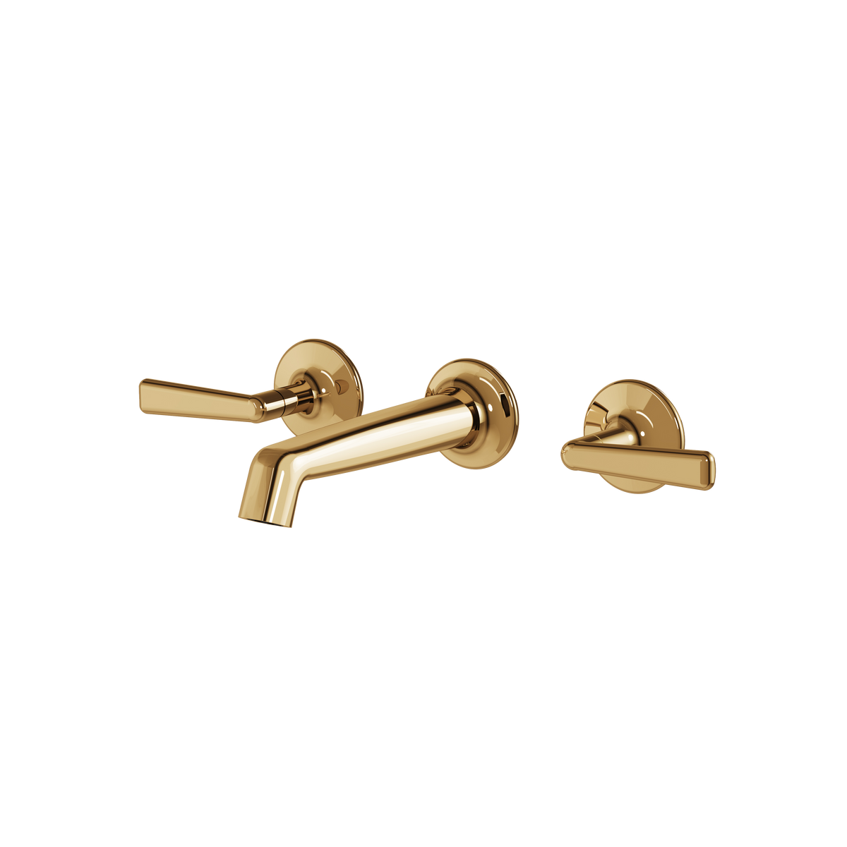 Aquabrass Forum Wallmount Lavatory Faucet 42029 in polished gold